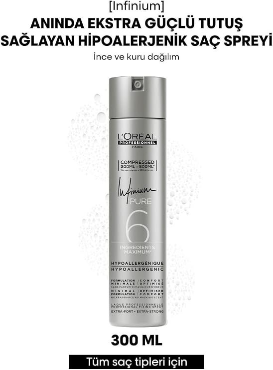 Loreal Professionnel Paris Infinium Güçlü Tutuşlu Saç Spreyi 300 ml