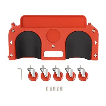 Rolling Knee Pad with 5 Swivel Castors - Sponge Cushioned, Movable Knee Dolly with Tool Tray, for Construction and Gardening, Protect Knees, Boost Efficiency, 20.08 * 5.51 in