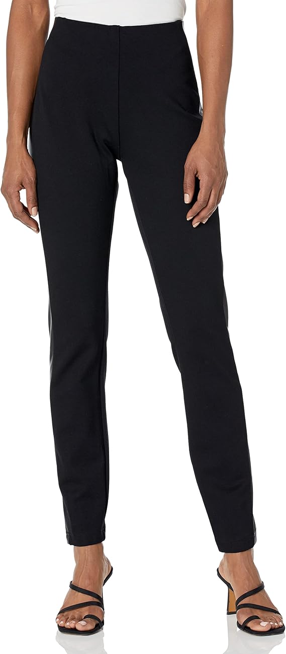 Nanette Nanette Lepore Women's Flattering Miracle Ponte Pant with Pleather Trim