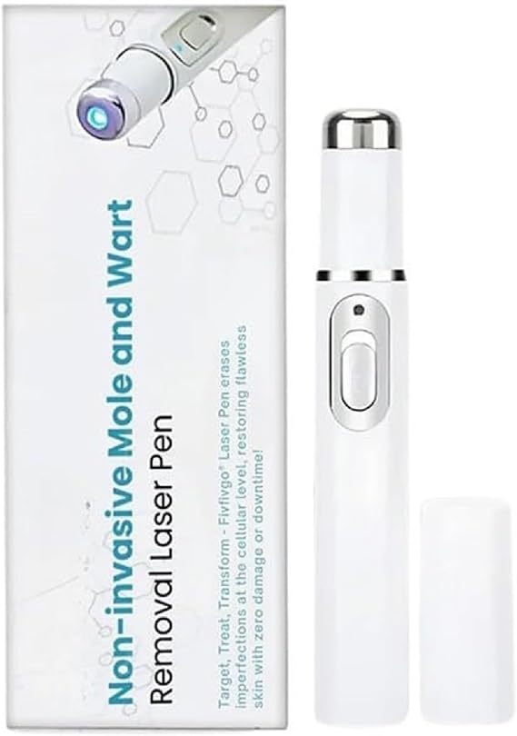 Non-Invasive Mole and Wart Removal Pen, Mole Removal Pen, Skin Tag Removal, Wart Remover, Dark Spot Remover for Face & Body, Wart Remover for All Skin Types (A)