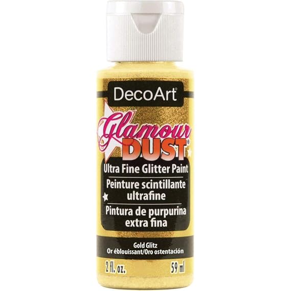 DecoArt Glamour Dust 2-Ounce Gold Glitz Glitter Paint