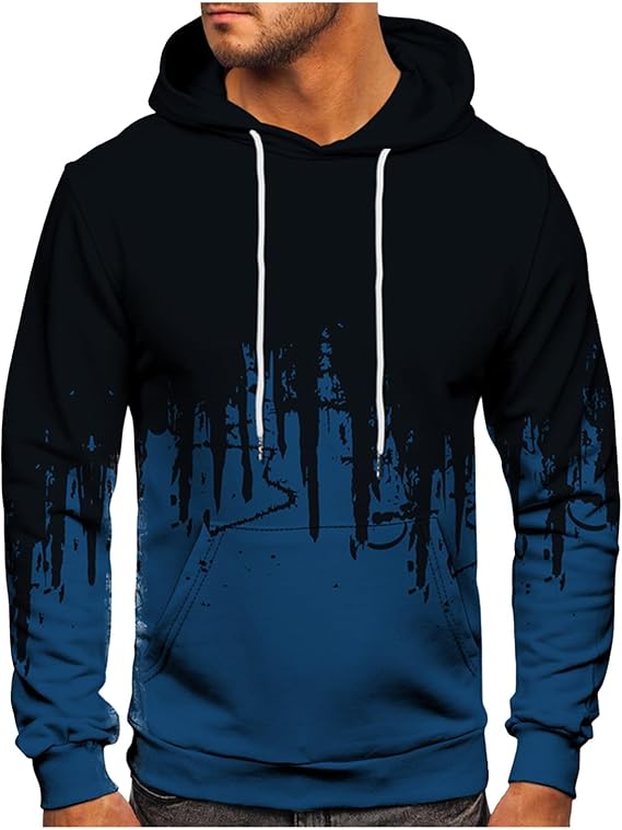 Ymosrh Lightweight Hoodies for Men Pullover Long Sleeve Hooded Sweatshirt Tops Blouse Mens Casual Hoodies Pullover
