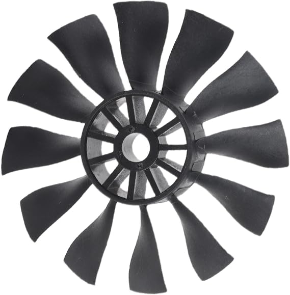 Dilwe RC Duct Fan 50mm, 12-Blade Propeller Plastic Duct Fan Accessories for RC Airplanes/Boats, Small Size, Black (Counterclockwise)