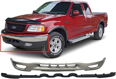 FitParts Compatible with Ford F150 1999 2000 2001 2002 2003 Front Bumper Cover. New Textured With Tow Hook & Fog Lights Hols. XL3Z-17626 BAA FO1095180