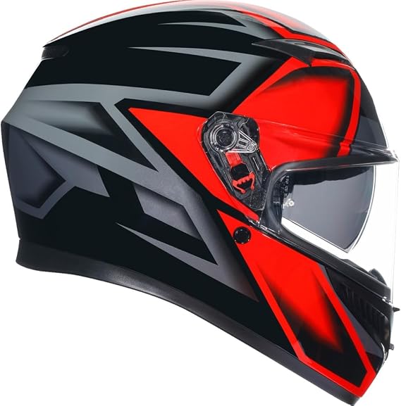 AGV K3 Compound Motorcycle Helmet Black/Red MD