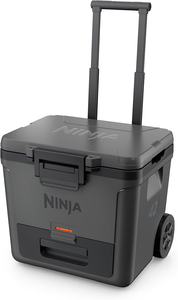 Ninja FrostVaultTM 42qt Cooler with Wheels, Dry Storage, Charcoal Gray