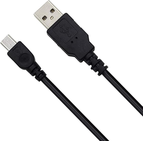 BestCH USB Data Sync Cable Power Cord Adapter for WII U PRO Game Remote Controller