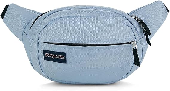 JanSport Fifth Avenue Fanny Pack Crossbody Bags for Women, Men - Stylish, Durable Waist Bag with Adjustable Belt, Main Zippered Pocket, Quick Stash Pocket - Travel Essentials - Blue Dusk