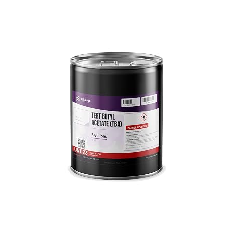 Tert Butyl Acetate - 5 Gallon - Solvent for Lacquers, Enamels, Inks, Adhesives, and Paint Thinner - Alliance Chemical