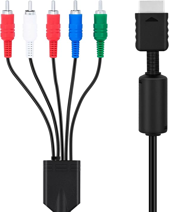 Mcbazel Component Cable for PS2, 6FT HD AV Cord for PS3 and PS3 Slim, 480p