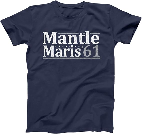Mantle Maris 61 Vintage Shirt New York Baseball Tee Retro Home Run Duo Fan Shirt Classic 60s Sports Graphic T-Shirt