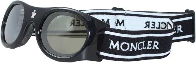 Moncler ML0051 Shiny Black/Silver Unisex Ski Goggles