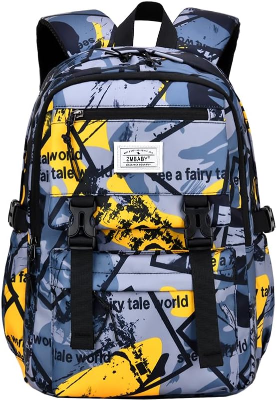 MATMO Kids Camo Backpack Boys Girls Student School Backpacks Mens Camouflage Backpack (Yellow, Small)