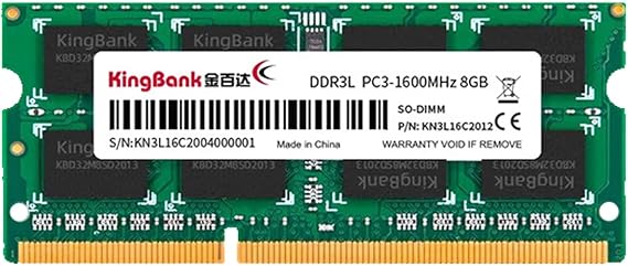 KingBank Computer Notebook Memory Ram DDR3 8GB 1600MHZ CL11 1.5V SODIMM for Laptop Computer Gaming/Office/PS
