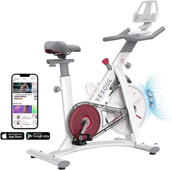 YESOUL Exercise Bike, Magnetic Stationary Bike for Home with App Training