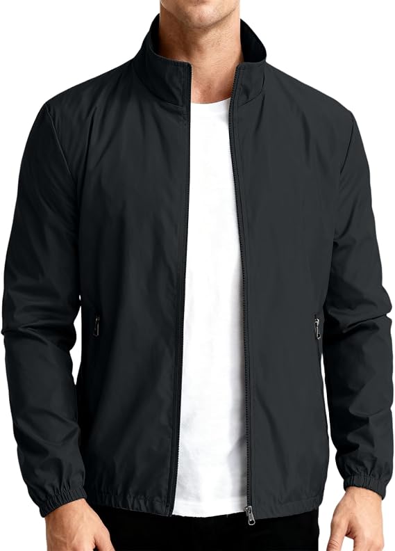 Men’s Lightweight Rain Coats Waterproof Raincoat Packable Windbreaker for Hiking Cycling