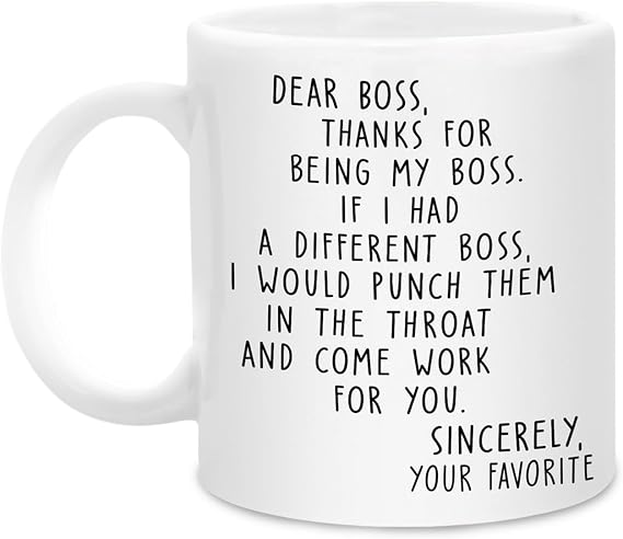 Worlds Best Boss Mug, Funny Birthday Gift for Men, Best Boss Funny Cups, Best Boss Birthday Cup, If I Had A Different Boss Mug, Appreciation Thank You Gifts for Bosses Day,Boxed Present (White)