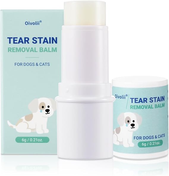 Tear Stain Remover Balm for Dogs & Cats Vet-Recommended Natural Eye Stain Cleaner Stick, Gentle & Safe Formula Removes Tear Stains & Prevents New Ones Pet Eye Cream Cleaner for Wrinkle, Face