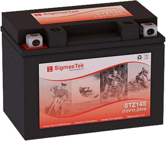 Yuasa YTZ14S Compatible SLA Motorcycle Battery by SigmasTek, STZ14S 230CCA