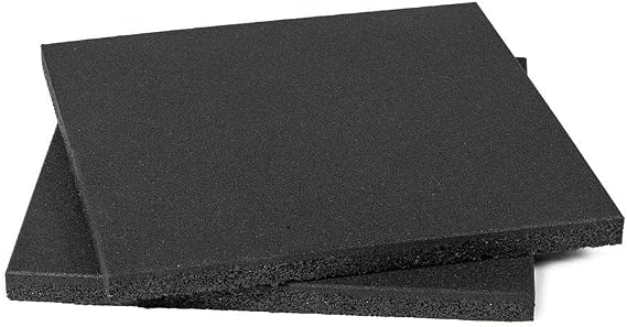 Titan Fitness 2 Pack Rubber Lifting Tiles, 24" x 24" Shock-Absorbing Platform Tiles, 1.6" Thick, for Deadlift or Olympic Lifting, Floor Protection Mats