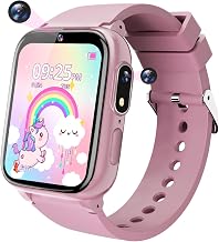 Gothwick Dual Camera Smart Watch for Kids, Toys for Girls 4-5 with Themed Learning Cards, for Girls Age 6-8 and Christmas Stocking Stuffer for Kids for 3 4 5 7 9 6 8 Year Old