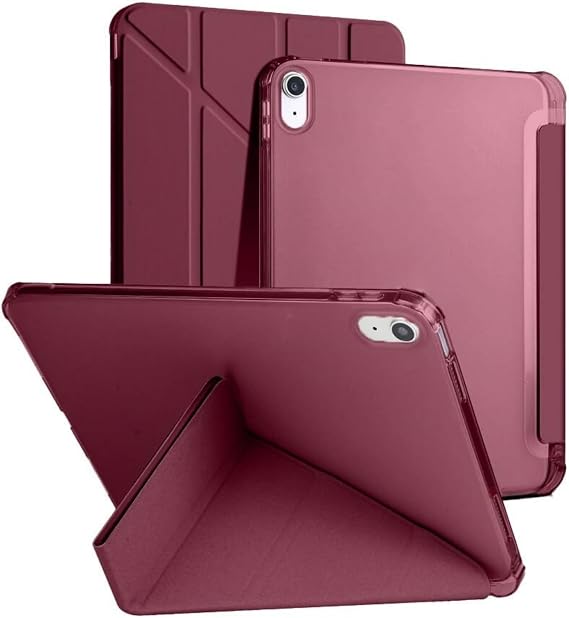 iPad 11.Nesil A16 11inç/10.Nesil 10.9 inç İle Uyumlu Kalemlikli, Uyku Modlu, Mıknatıslı, Üçgen Standlı, Darbeye Dayanıklı Kaplama Akıllı Kılıf (Mürdüm, iPad 11.Nesil A16 11inç/10.Nesil 10.9)