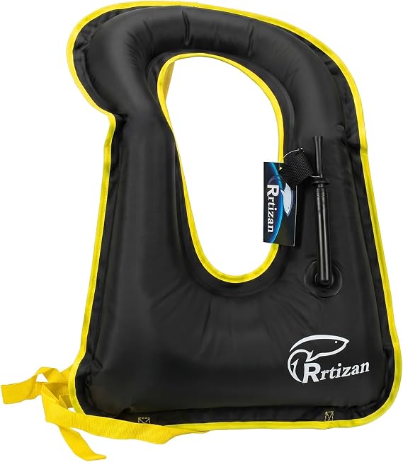 Rrtizan Snorkel Vest, Adults Inflatable Snorkeling Vest up to 220 lbs | Portable Snorkel Vests for Adults Snorkeling Swimming Diving Safety, Inflatable Snorkel Vest Swim Vest