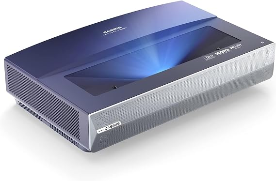 4K Smart Projector with Wifi and Bluetooth, 1080P Full HD Projector with Speaker, 2200 ANSI, WIFI6/5G, Ultra Short Throw, Triple UHD Laser TV with Android, HDR10 120", Home Bedroom Projector A6