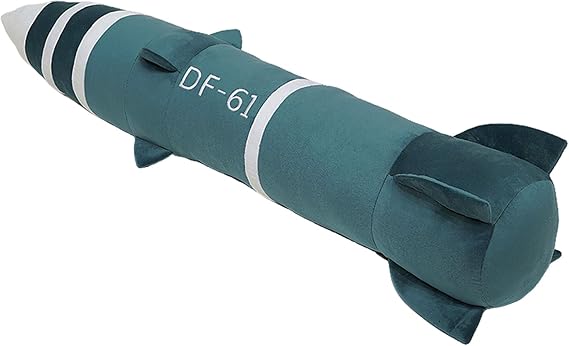 47" Long ICBM Missile Plush Toy, Stuffed Body Pillow for Kids