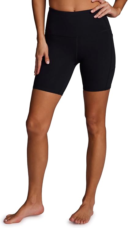 RBX Activewear Women's 7" Ultra Hold Bike Short with Pockets, High Waist Squat Proof Biker Workout Shorts for Running, Yoga