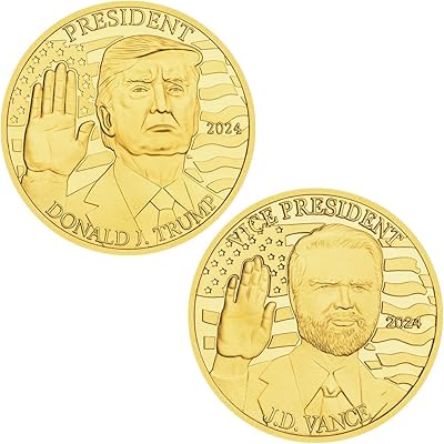 President Donald J Trump Vice President JD Vance 2024 Make American Great Again President History Coins