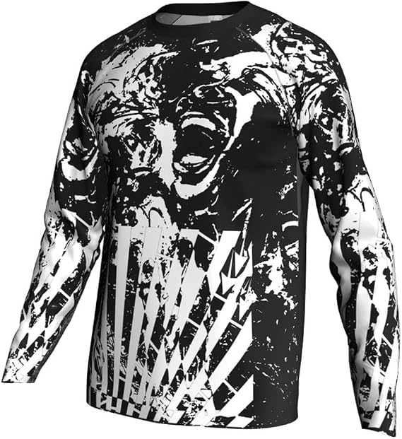 Motocross Cycling Men Black Jersey Bicycle Long Shirt Downhill Apparel MTB BMX Bike Mountain Clothing
