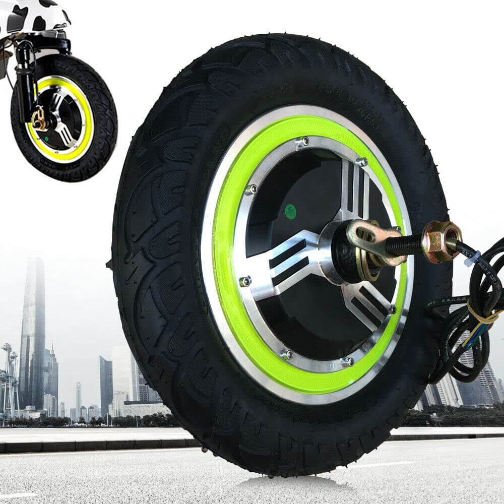 12 24V Electric Scooter Brushless Gearless Hub Motor Wheel Motor for E-Bike Scooter Motorcycle, 350W 12 Inch E-Bike Cycling Hub Conversion Kit US Stock