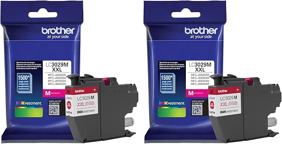 Brother LC3029M Super High Yield Magenta Ink Cartridge (Pack of 2)