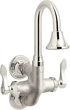 Kohler K-730T70-4AJR-SR Triton Bowe Cannock Bathroom Sink Faucet, Vibrant Bright Nickel