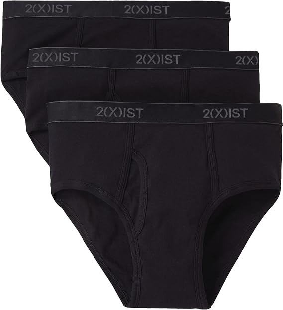 2(X) IST Men's Essential Cotton Fly Front Brief 3-pack