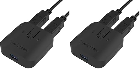 SABRENT USB 3.0 Sharing Switch for Multiple Computers and Peripherals LED Device Indicators (USB-SW30) (Pack of 2)