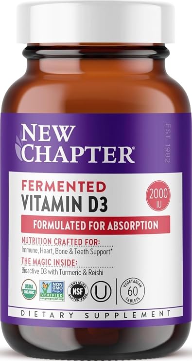 New Chapter Fermented Vitamin D3 2,000 IU, 60 Count