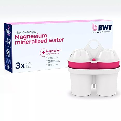 BWT 814134 3+1 Filter Cartridges Magnesium Mineraliser for Water Filter Jug 3+1 x 120 l Filtered Tap Water