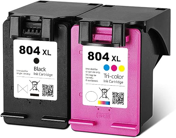 804XL Ink Cartridge Compatible for HP Envy Photo 6220 6222 7120 7820 7822 Printer 1 Black 1 Tri-Color