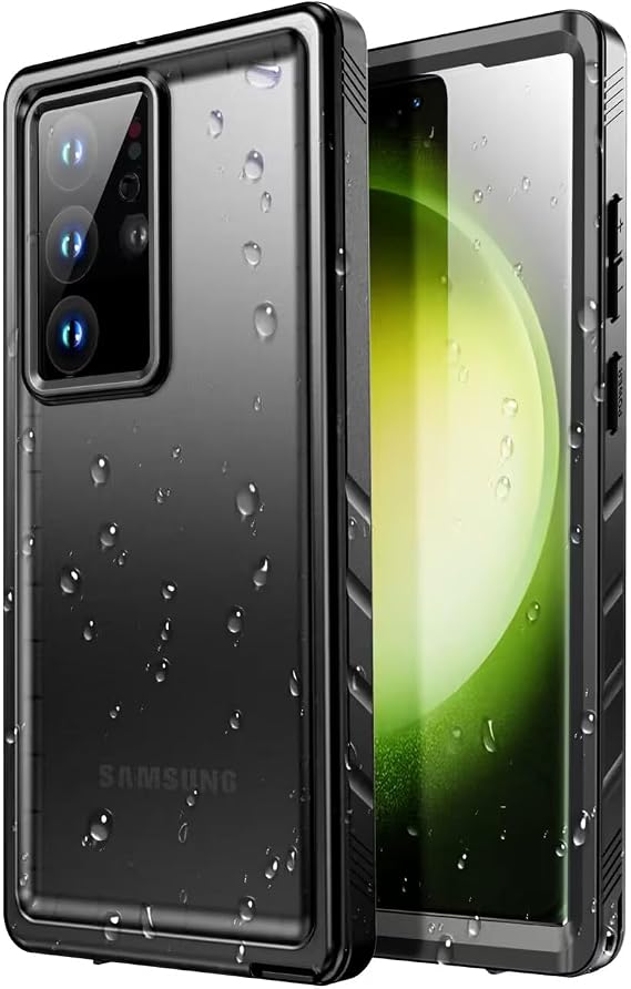 SPORTLINK for Samsung Galaxy S23 Ultra Waterproof Case IP68, Black, 6.8" | Military-Grade Heavy-Duty 360 Full-Body Protection with Built-in Screen & Camera Protectors, Dustproof, Shockproof
