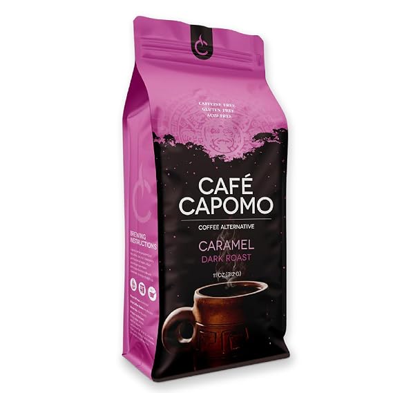 Tattva's Herbs Cafe Capomo Coffee Alternative Caramel Maya Nut Blend 11 oz
