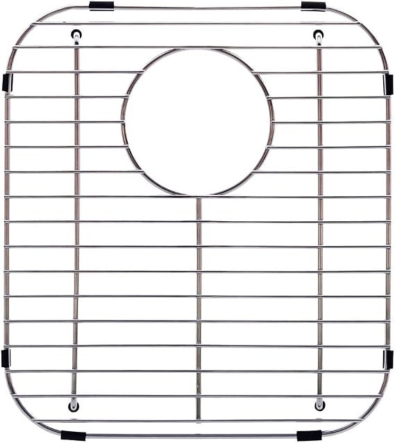 Franke Sink Protection Grid in Stainless Steel with Rear Drain, FGD75, 13.125" x 11.625" x 1.25"