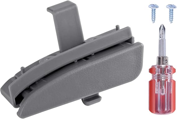 Front Center Console Lid Latch Compatible with 2005-2012 Toyota Tacoma | Interior Armrest Console Latch OEM Replace 58910AD030B0 No-Drill/ Strong Locking Gray 41042, with tool
