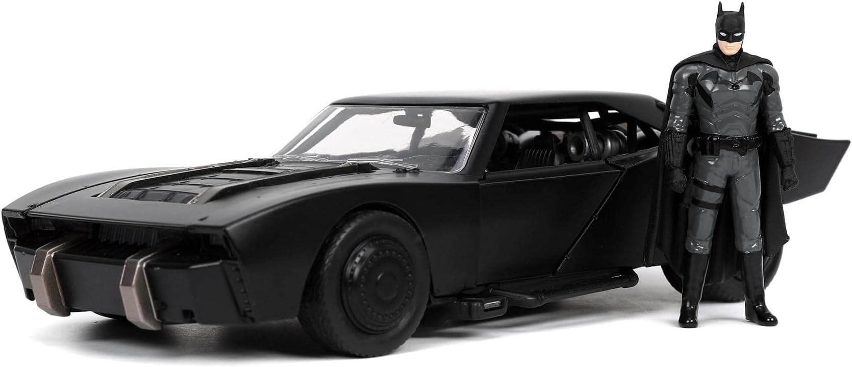 Jada DC Comics 1:24 The Batman Batmobile Die-cast Car w/ 2.75" Batman Figure, Toys for Kids and Adults