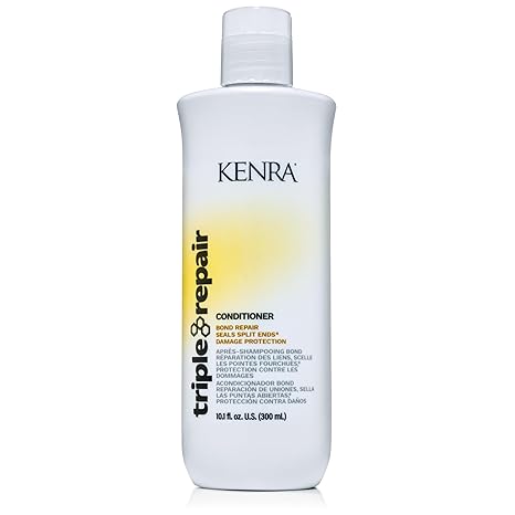 Kenra Triple Repair Conditioner | Targets & Repairs Weak or Broken Bonds | Split Ends | Damaged Hair | Bond Builder | Sulfate-Free