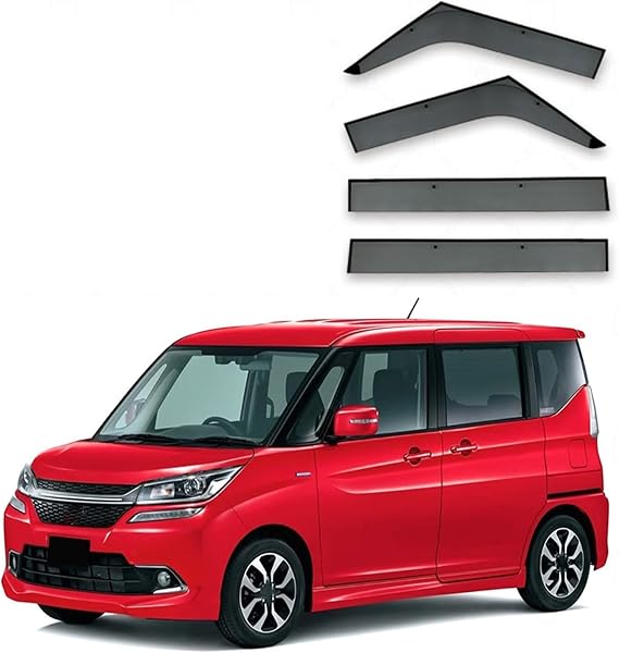 4pcs Car Wind Deflectors for Suzuki Solio MK3-MA26S 2015 2016 2017 2018 2019, Shields Visors Wind Rain Deflectors Side Window Deflectors, Car Accessories