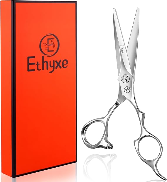 Professional Hair Cutting Scissors Ultra Sharp 440C Stainless Steel Barber Shears for Precise Cutting, Salon & Home Hairdressing