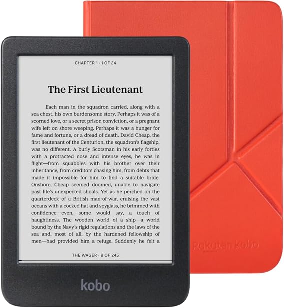 Kobo Clara BW eReader Kılıf Paketi ile (Cayenne Kırmızı Uyku Kapağı, Kılıf Paketi)
