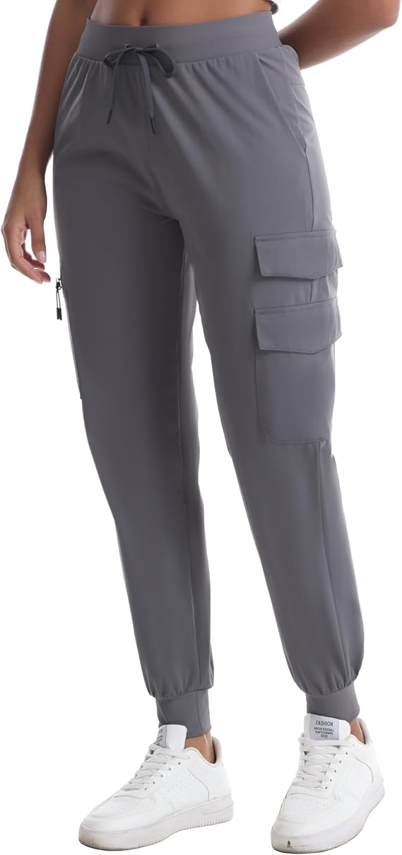 Women's Lightweight Cargo Hiking Pants with 5 Pockets Water Resistant
